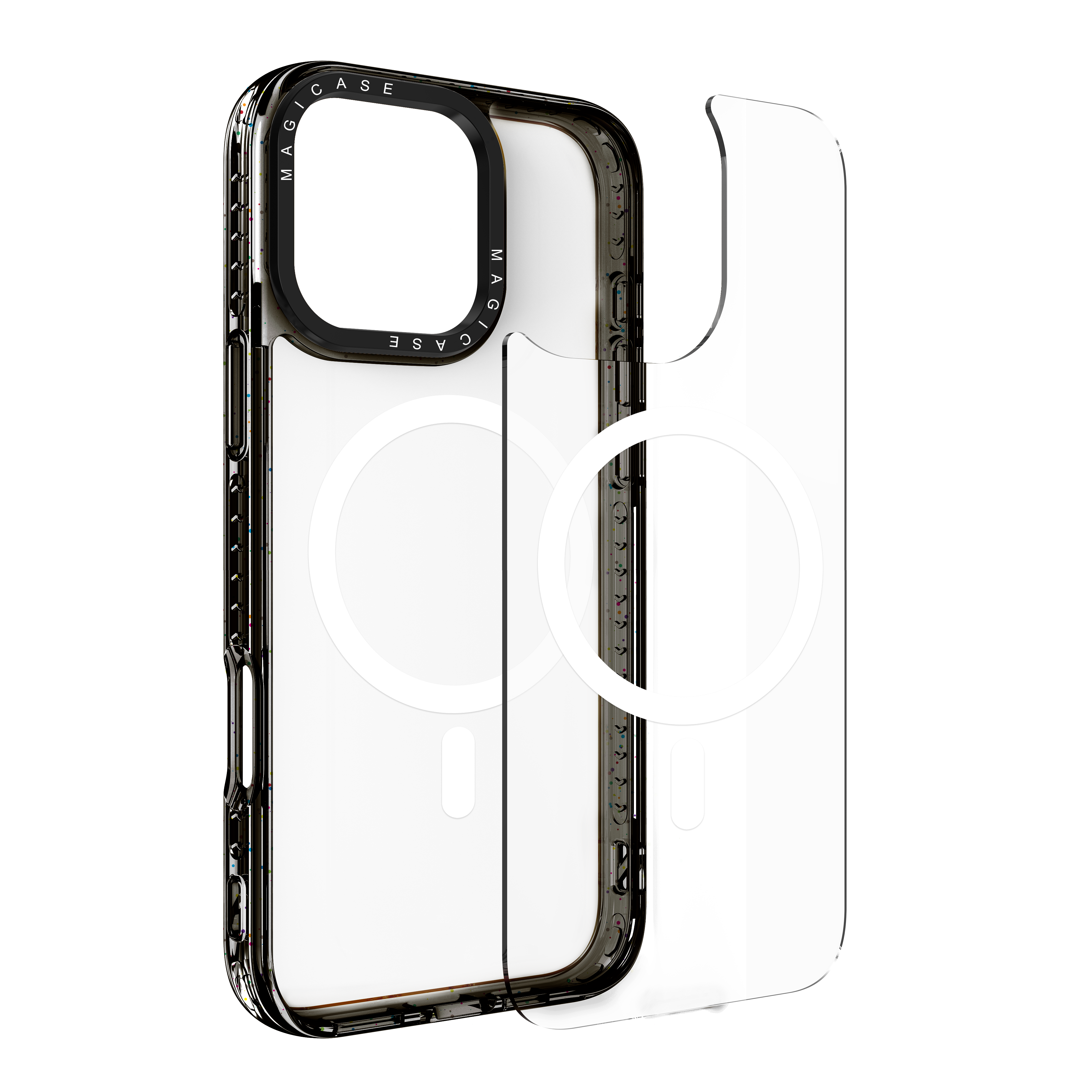 Transparent Black 2mm PC Back &2.8mm TPU